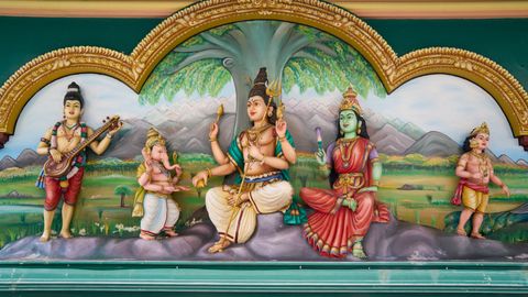 Hinduistisch anmutende Zeichnung mit Ganesha - Foto: canva.com