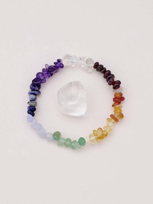 Chakra Armband & Bergkristall