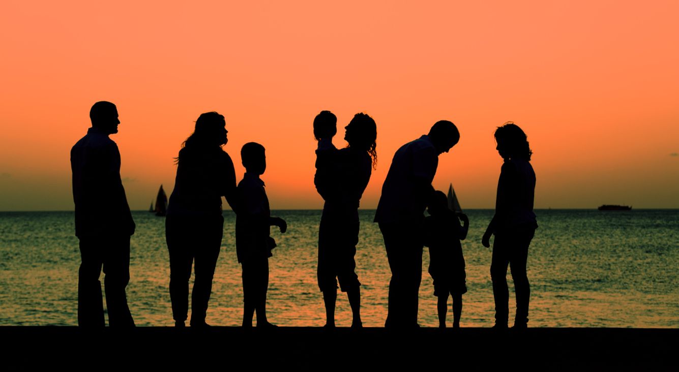 Familie am Strand