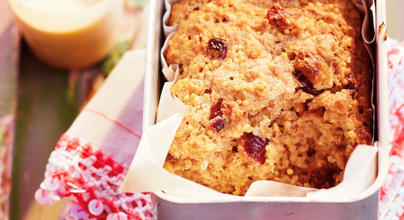 Vollkorn-Kuechlein mit Cranberries fuer die Mittagspause