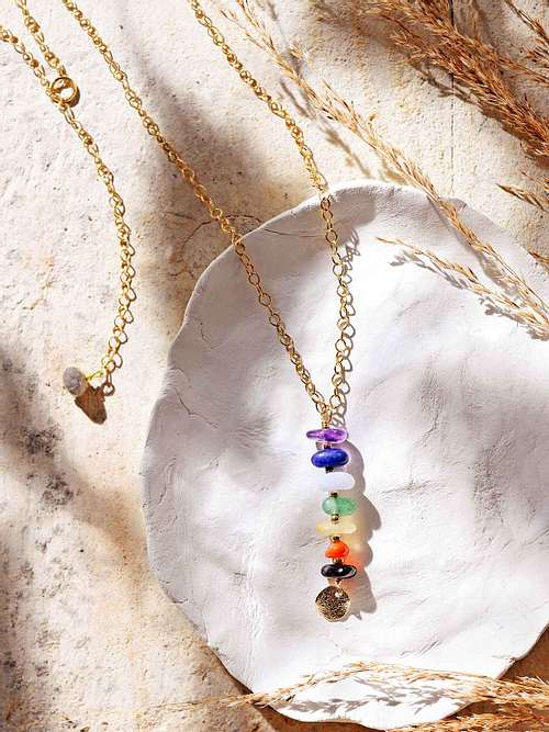 Chakra Kette Vergoldet