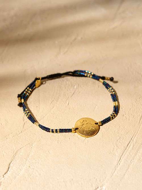 Onyx Armband Skarabäus vergoldet